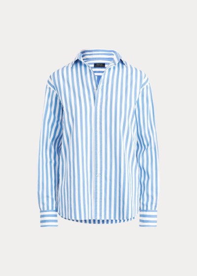 Women's Polo Ralph Lauren Striped Cotton Shirts | 674512NXH